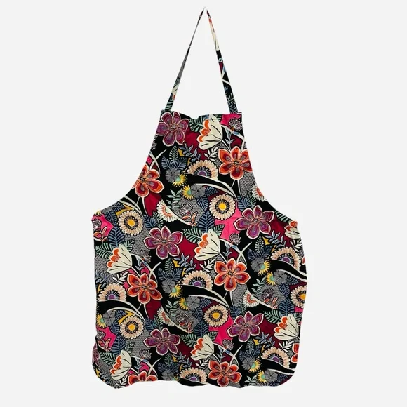 Vera Bradley Lanai Floral Kitchen Apron 100% cotton colorful bbq cooking - Picture 7 of 11
